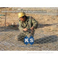 Hot Dip Galvanized Wire 2x1x1m Pvc Coated Gabion Boxes Preventing Of Rock Breaking